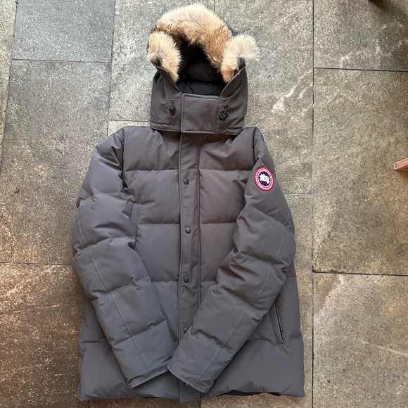 Canada Goose Other - Canada Goose Wyndham Parka Mens Graphite Gray Size XL Real Fur Hood 3808M